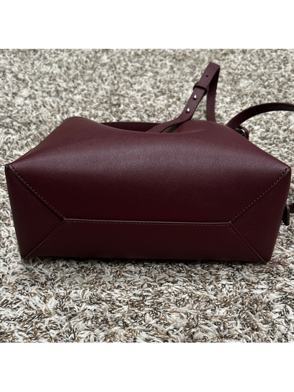 Mango Deep Burgundy Shopper Bag - Picture 4 of 5